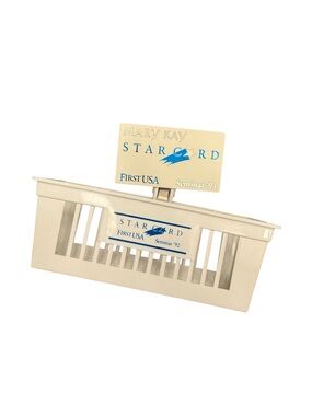 Vintage Mary Kay Star Card Magnetic Basket Seminar 1991/92 White Blue Plastic